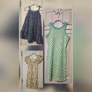 Art Class Kids Dress Trio - Blue, Yellow, Green